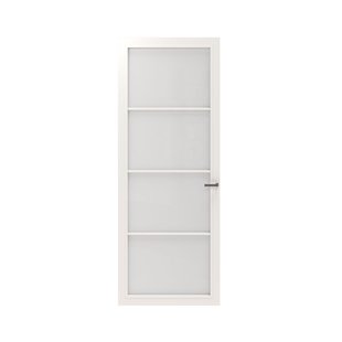 Cando Binnendeur Cover Glass Ed02 - Intense Mat White - Gelakt - Stomp - Rechts - 88x231,5cm