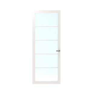Cando Binnendeur Schuifdeur Cover Glass Ec03 - Intense Mat White - Gelakt - Stomp - 88x231,5cm