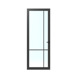 Cando Binnendeur Cover Glass Fc04 - Basalt Grey - Gelakt - Stomp - Links - 83x231,5cm