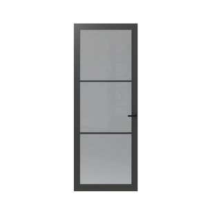 Cando Binnendeur Schuifdeur Cover Glass Fe01 - Basalt Grey - Gelakt - Stomp - 88x231,5cm