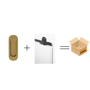 Cando Beslag En Sluitwerk Pakket Hsp 518 Schuifkom Sphere+area Schuif - Mat Messing