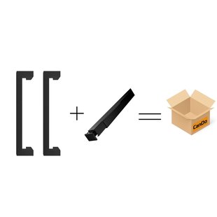 Cando Beslag En Sluitwerk Pakket Hsp 631 Cape Greep+ Box Schuif - Zwart