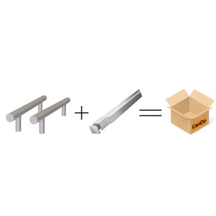 Cando Beslag En Sluitwerk Pakket Hsp 639 Sphere Gr - 19x300+box Schuif - Rvs