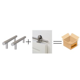 Cando Beslag En Sluitwerk Pakket Hsp 640 Sphere Gr - 19x300+flock Schuif - Rvs