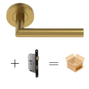 Cando Beslag En Sluitwerk Pakket Hsp 909 Sphere - 19 Reg+ Loopslot - Mat Messing