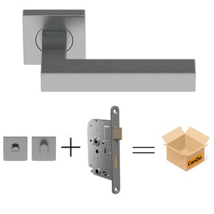 Cando Beslag En Sluitwerk Pakket Hsp 1106 Box- 16 Reg+ Toil+slot - Rvs