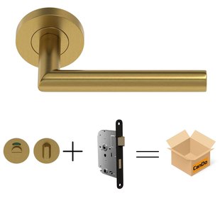 Cando Beslag En Sluitwerk Pakket Hsp 1109 Sphere - 19 Reg+ Toil+slot - Mat Messing