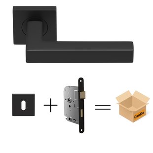 Cando Beslag En Sluitwerk Pakket Hsp 1205 Box - 16 Reg+ Sleutelrozet+klav - Zwart