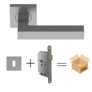 Cando Beslag En Sluitwerk Pakket Hsp 1206 Box - 16 Reg+ Sleutelrozet+klav - Rvs