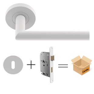 Cando Beslag En Sluitwerk Pakket Hsp 1210 Sphere - 19 Reg+ Sleutelrozet+klav - Wit
