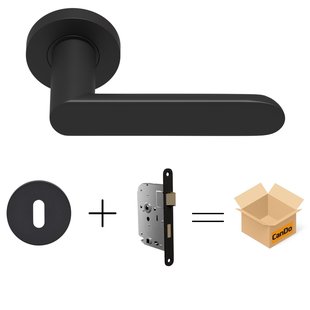 Cando Beslag En Sluitwerk Pakket Hsp 1211 Curve - 24+ Sleutelrozet+klav - Zwart