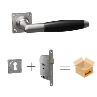 Cando Beslag En Sluitwerk Pakket Hsp 1213 Amsterdam+ Sleutelrozet+klav - Geborsteld Nikkel