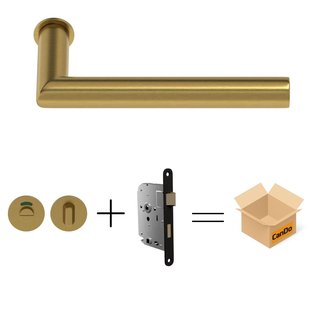 Cando Beslag En Sluitwerk Pakket Hsp 306 Sphere - 19 Min+ Toil+slot - Mat Messing