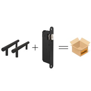 Cando Beslag En Sluitwerk Pakket Hsp 411 Sphere Gr - 19x300+rolslot - Zwart