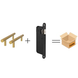 Cando Beslag En Sluitwerk Pakket Hsp 413 Sphere Gr - 19x300+rolslot - Mat Messing