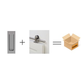 Cando Beslag En Sluitwerk Pakket Hsp 512 Schuifkom Box+flock Schuif - Rvs