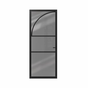 Cando Binnendeur Elegant Flow 1e04 - Zwart - Gegrond - Opdek - Rechts - 83x201,5cm