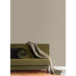 Vliesbehang Antibes An28205 - Vergrijsd Bruin - Bruin Met Gele Ondertoon - 10,05 M X 53 Cm