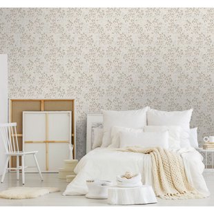 Vliesbehang Antibes An28251 - Off White - Beige-bruin - Middengrijs - 10,05m X 53cm