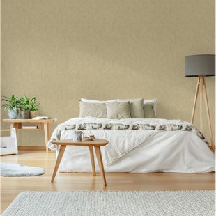 Vliesbehang Antibes An28261 - Vergrijsd Mosterdgeel - Lichtgeel - Goud - 10,05m X 53cm