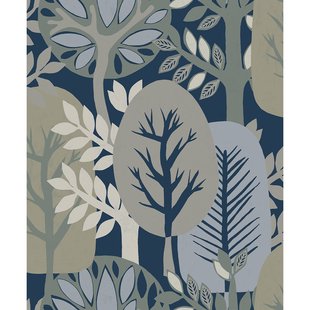 Vliesbehang Antibes An28284 - Donkerblauw - Grijs - Greige - 10,05m X 53cm