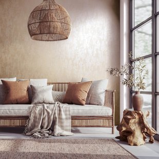 Vliesbehang City Romance 35131 - Zand - Beige - Zilveren Glans - Metallic - 10,05m X 53cm