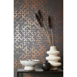 Vliesbehang City Romance 35119 - Antraciet - Koper - Zwart - Metallic - 10,05 M X 53 Cm