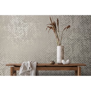 Vliesbehang City Romance 35118 - Muisgrijs - Middengrijs - Donkerzilver - Metallic - 10,05 M X 53 Cm