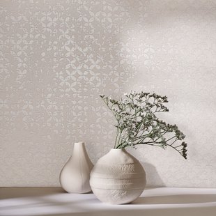 Vliesbehang City Romance 35122 - Beige - Crèmewit - Zand - Parelmoer - 10,05m X 53cm