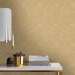 Vliesbehang Classic & Elegant 23602 - Goudgeel - Lichtgoud - 10,05m X 53cm