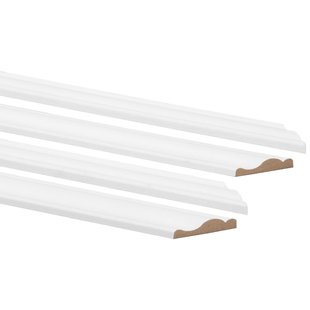 Cando Sierlijstenset - Wit - Gegrond - Mdf - Zelfklevend - 10x29mm - 50x70cm