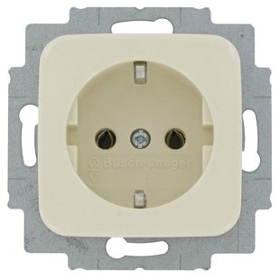 Busch Jaeger Inbouwstopcontact Si Reflex Met Aarde (randaarde) 1-polig Crème Ip20