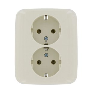 Busch Jaeger Inbouwstopcontact Si Reflex Met Aarde (randaarde) 2-polig Crème Ip20