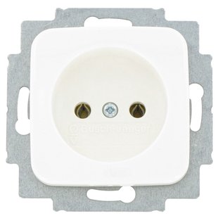 Busch Jaeger Inbouwstopcontact Si Reflex Ongeaard 1-polig Wit Ip20