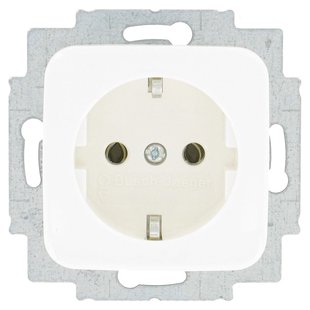 Busch Jaeger Inbouwstopcontact Si Reflex Met Aarde (randaarde) 1-polig Wit Ip20