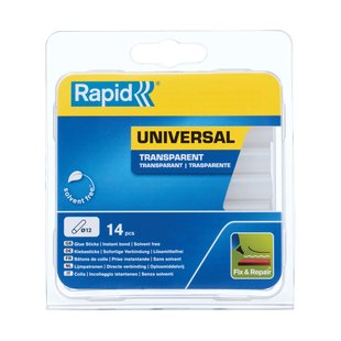 Rapid Universeel Transparante Lijmpatronen Ø12x94mm 14 Stuks