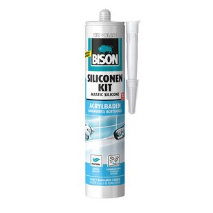 Bison Siliconenkit Acrylbaden Wit 300ml