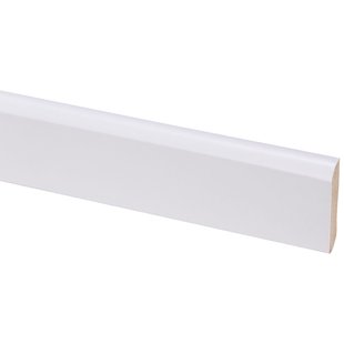 Muurplint – Mdf Folie – 42 X 8 Mm – 260cm - Wit