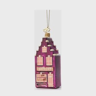 Sissy-Boy glazen grachtenpand kerstornament (10 cm)