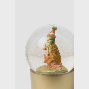 Sissy-Boy Glazen sneeuwbol met feestelijk vogeltje (6,5 cm) (ø6.5 cm)