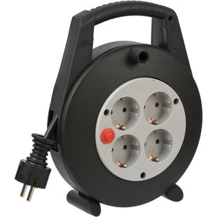 Brennenstuhl Kabelhaspel Vario Line 5m + 4 Stekkers Ip20