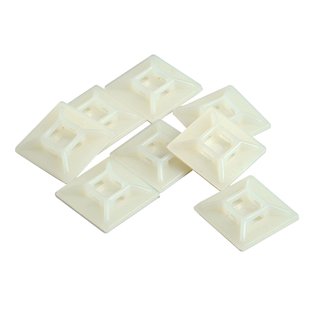 Kopp Zelfklevend Voetstuk Voor Kabelbinders 5,0mm Wit 25st.