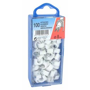 Reddy Clips 8mm Wit 100st.