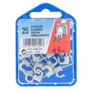 Reddy Clips 6mm Grijs 25st.