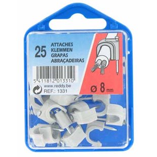 Reddy Clips 8mm Grijs 25st.