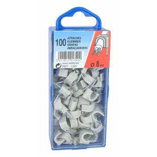 Reddy Clips 8mm Grijs 100st.