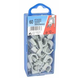 Reddy Clips 12mm Grijs 60st.