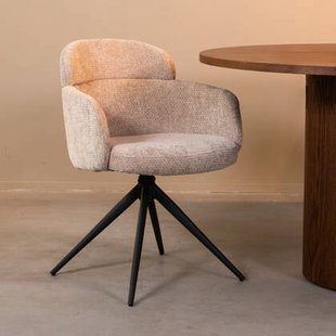 LABEL51 - Eetkamerstoel Levi - Clay Elite - Zwart Metaal