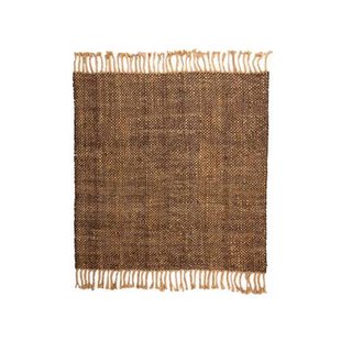 Boho&me Jute vloerkleed vierkant - Chunky bruin|naturel - 120x120 cm