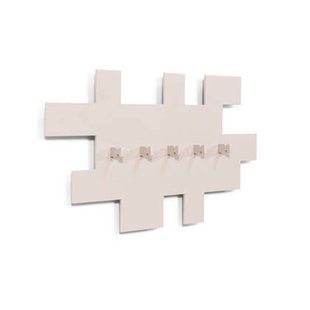 Spinder Design kapstok Tetromino - Silky Taupe - 5 haken